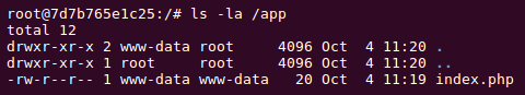 index.php owned by www-data user and group